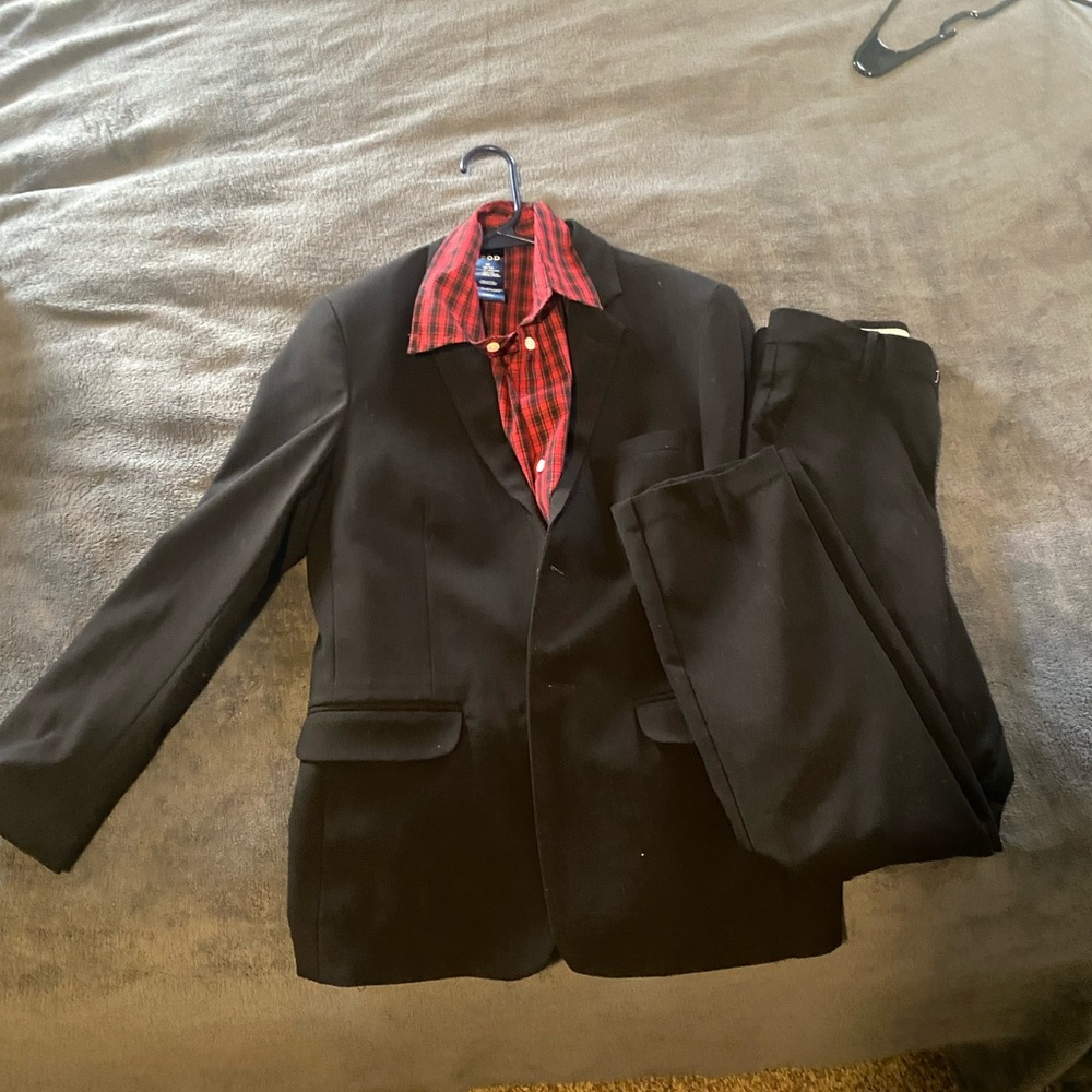 Boys 10 regular Chaps black suit.